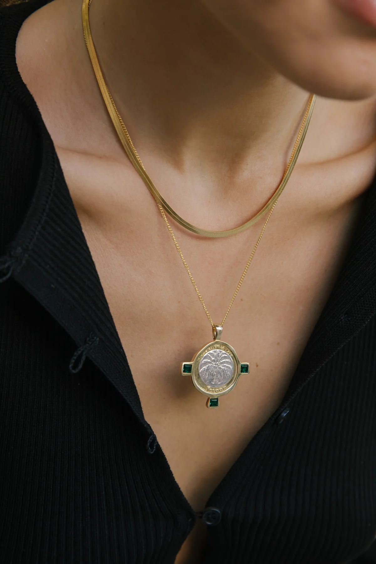 Bali coin necklace gold plated - Image 4