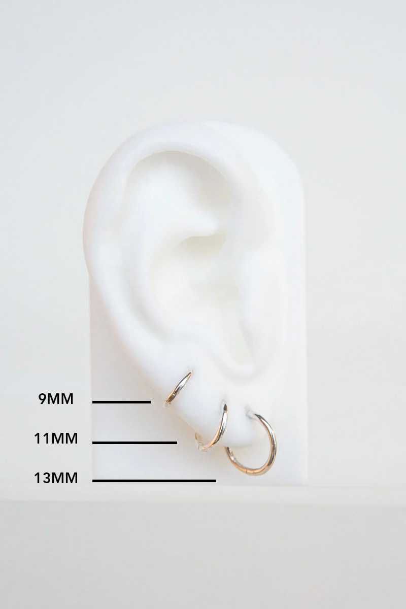 Basic wild hoop silver (9mm) - Image 3