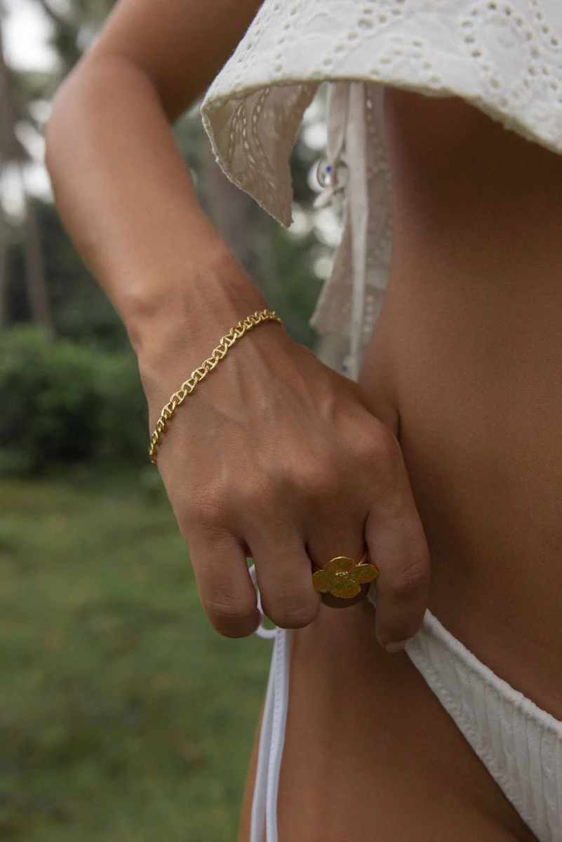 Big Flower Ring Gold Plated - Image 8