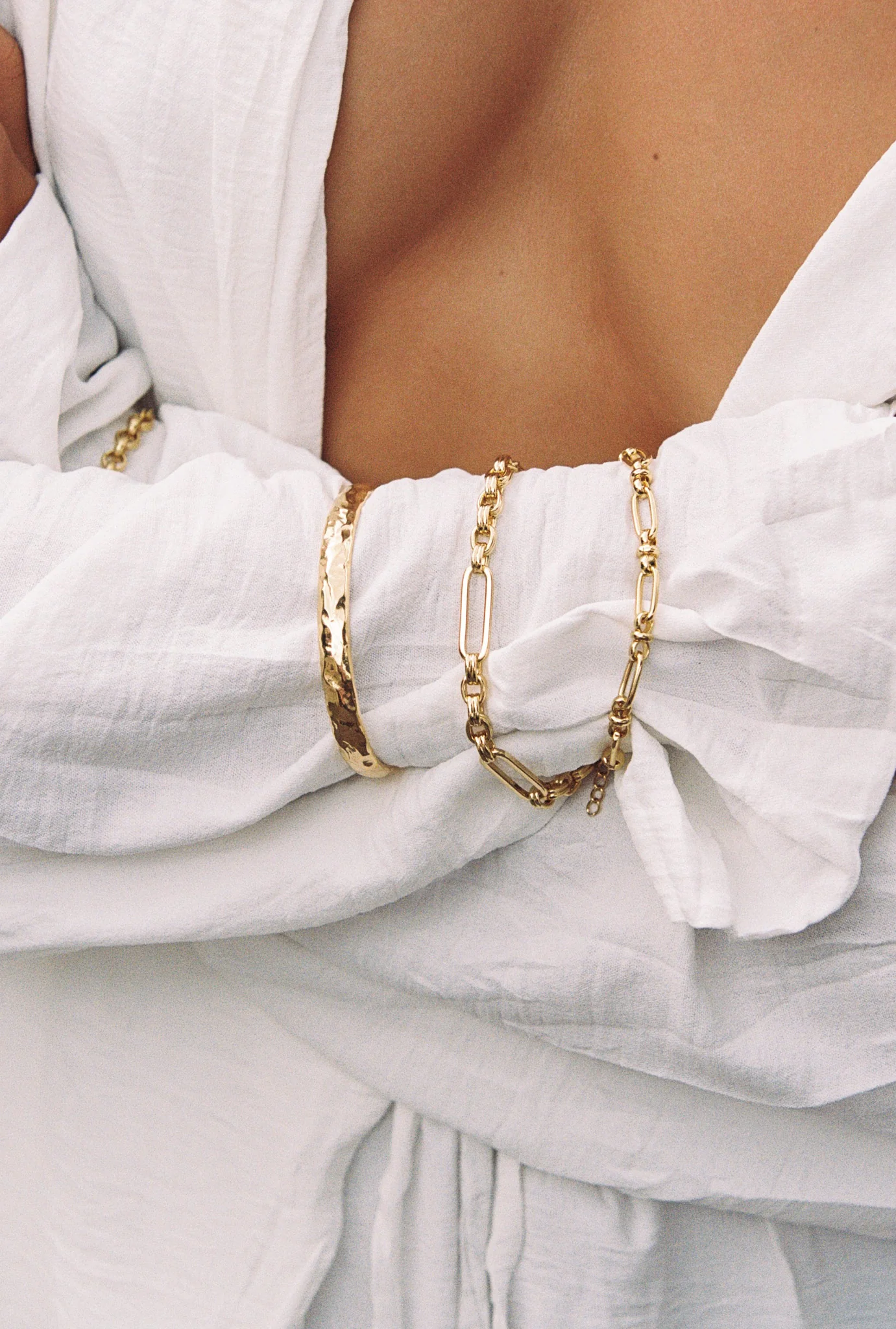 Bold link chain bracelet gold plated - Image 9
