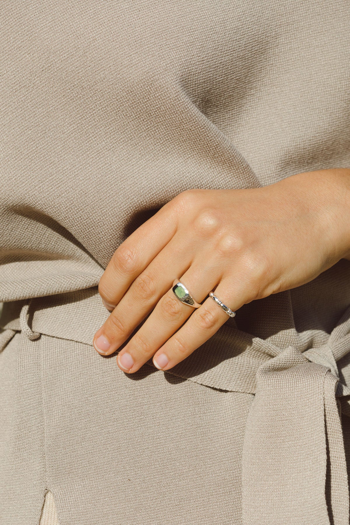 Chunky sea signet ring silver - Image 4