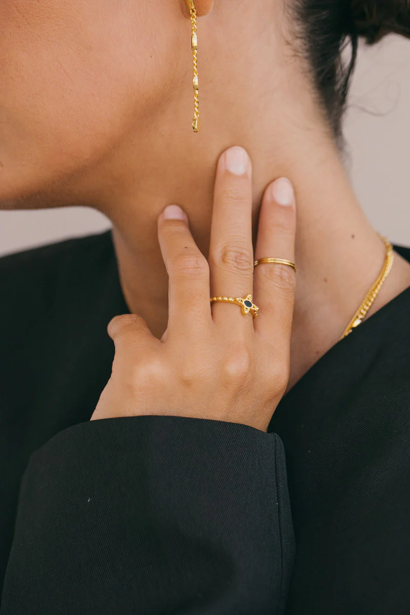 Gypsy stack ring gold plated - Image 9