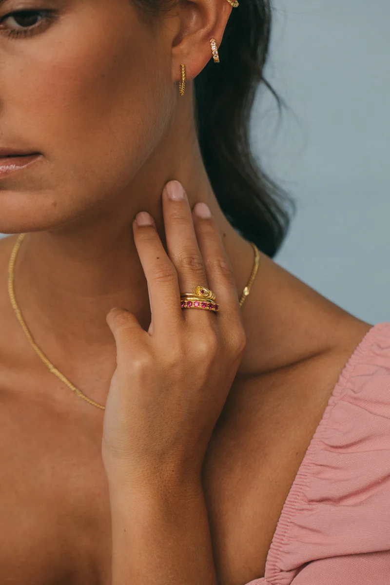 Hamsa hand ring gold plated - Image 5