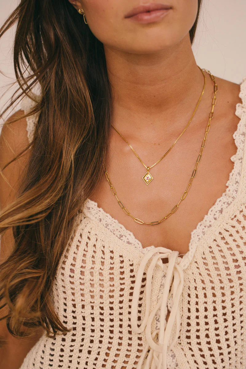 Long Link Chain Necklace Gold Plated (60cm) - Image 6