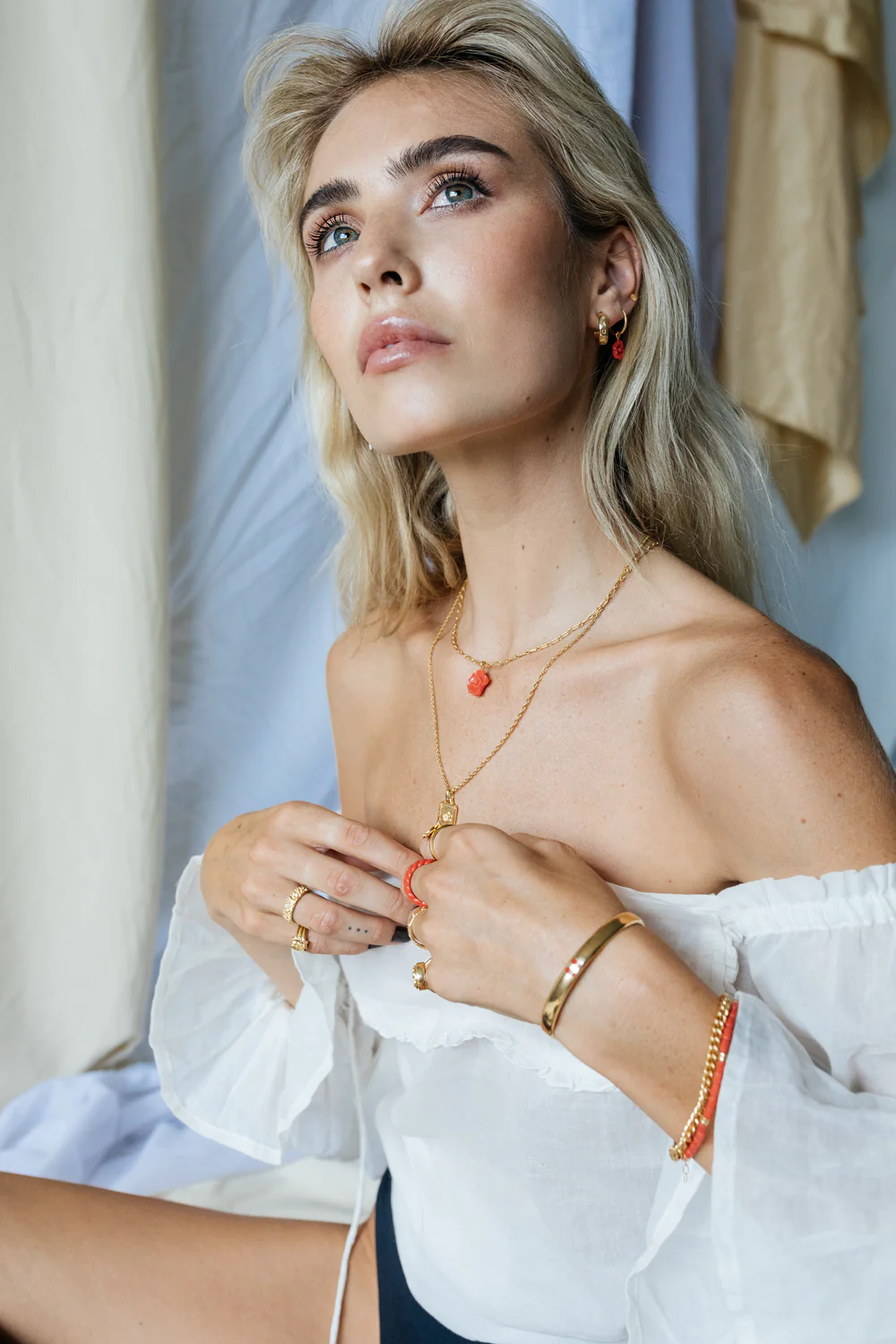 Rope chain necklace gold plated (45cm) - Image 6