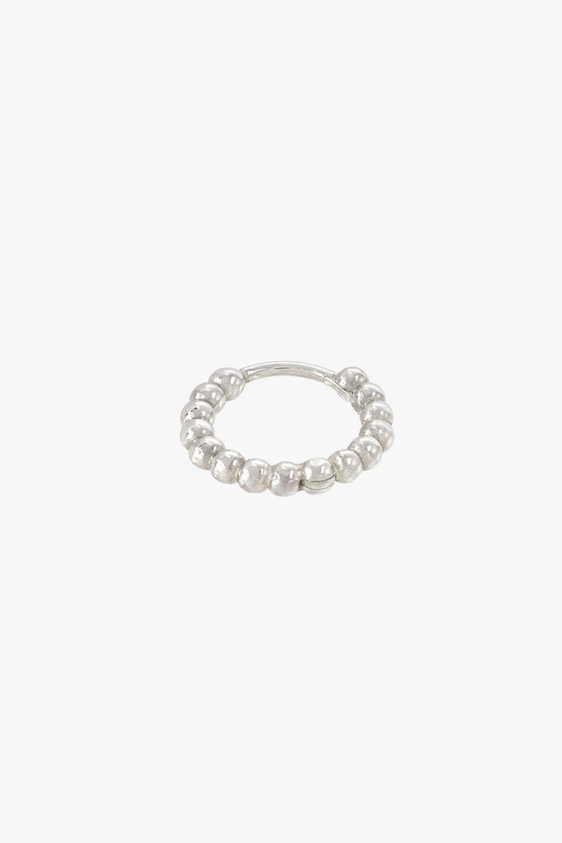 Small dots hoop silver (13mm) - Image 6