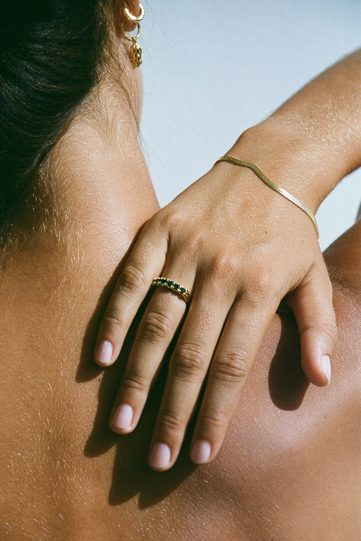 Snake chain bracelet gold plated - Image 8