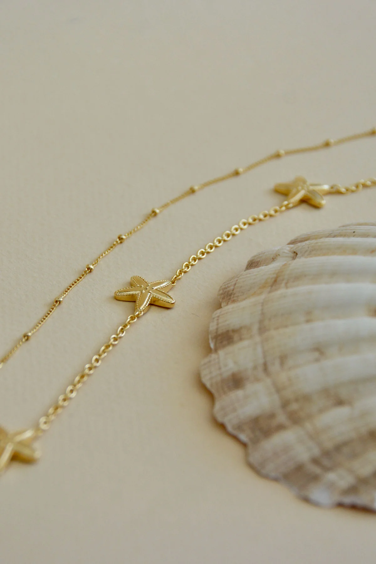 Starfish belly chain gold plated - Image 9