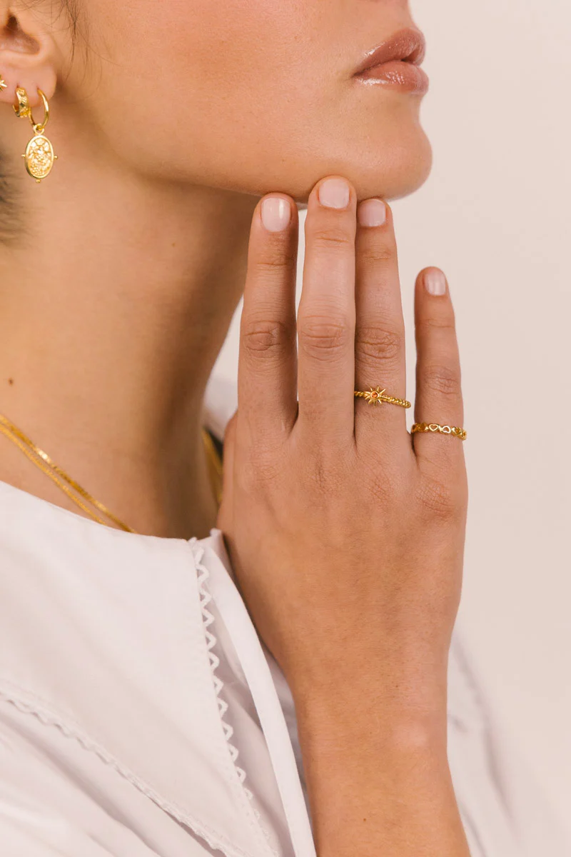 Twisting Sunshine Ring Gold Plated - Image 3